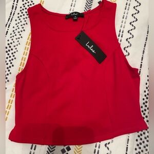 Lulu's Bold Red Crop Top